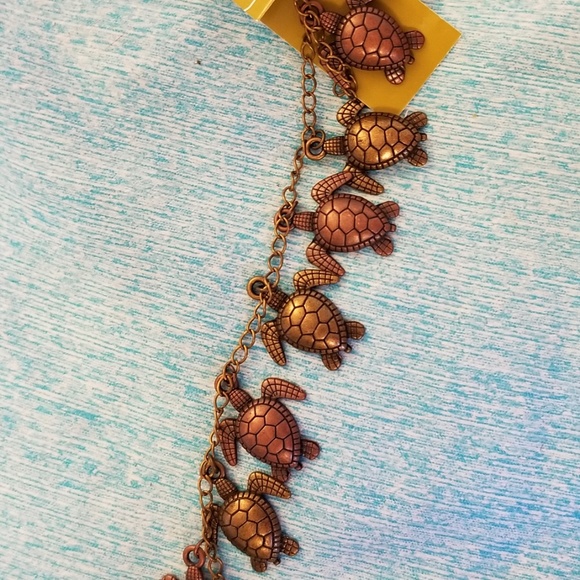 NWT Turtle Charms Copper Atq Gold Plated 8Pc - Picture 2 of 8